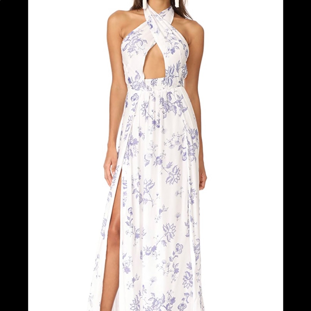 The Jet Set Diaries Zulu Maxi Dress White/Blue